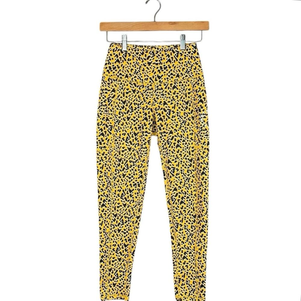 Bcbgeneration Yellow Leopard Print High Waist Leg… - image 2